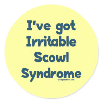 Irritable Scowl Sydrome Round Stickers