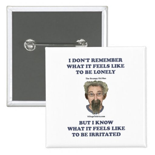 Irritated Old Man Husband Pinback Button