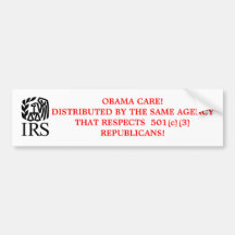 IRS BUMPER STICKERS