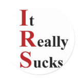 IRS Sucks stickers