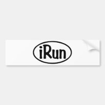 iRun Oval Bumper Stickers