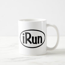 iRun Oval Coffee Mugs
