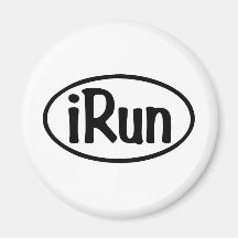 iRun Oval Fridge Magnet