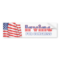 Irvine for Congress Patriotic American Flag Bumper Stickers