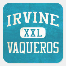 Irvine Vaqueros Athletics Square Stickers