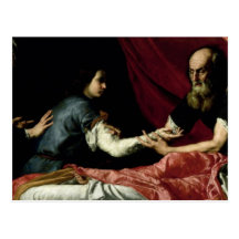 Isaac Blessing Jacob, 1637 Post Card