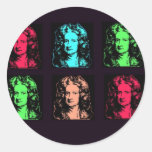 Isaac Newton Collage Round Sticker