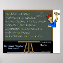 Isaac Newton Mathematics poster