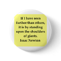isaac newton quote pinback buttons