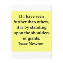 isaac newton quote post card