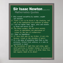 Isaac Newton Quotes poster