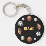 Isaac World of Sports Keychain - Black