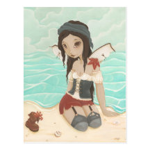 Isabella - Pirate Mermaid Post Card