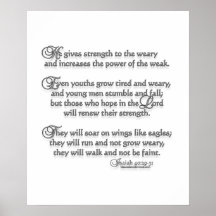 Isaiah 40:29-31 posters