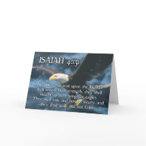 ISAIAH 40:31  Mount up with wings as EAGLES Greeting Card