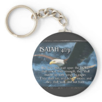 ISAIAH 40:31  Mount up with wings as EAGLES Key Chains