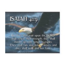 ISAIAH 40:31  Mount up with wings as EAGLES Post Cards