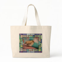 Isaiah 41:10 Bible Verse With Bird Stained Glass Canvas Bag