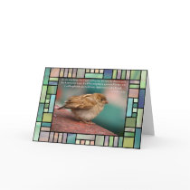 Isaiah 41:10 Bible Verse With Bird Stained Glass