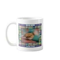 Isaiah 41:10 Bible Verse With Bird Stained Glass Coffee Mugs