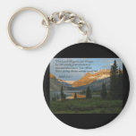 Isaiah 58:11 Mountain Sunset Key Chain