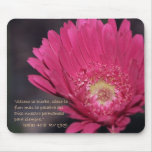 Isaias 40:8 con Margarita Rosada Mousepad