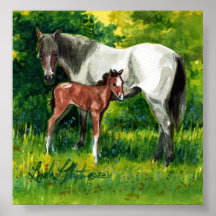 Isis and Her Surprize Foal Print