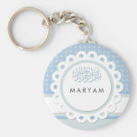 Islam Bismillah cute blue star Muslim Keychains