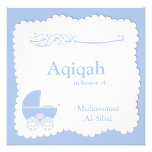Islamic Aqiqa baby invitation bismillah muslim