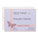 Islamic Aqiqa invitation - baby girl celebration