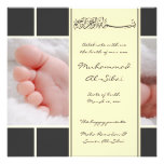 Islamic Aqiqah baby photo birth bismillah invite
