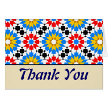 Islamic geometric patterns thank you Card