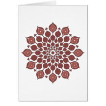 Islamic Ornaments Greeting Card-dark brown
