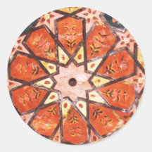 Islamic Star design OTTOMAN PERIOD Round Stickers