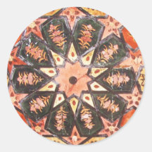 Islamic Star Pattern OTTOMAN PERIOD Round Stickers