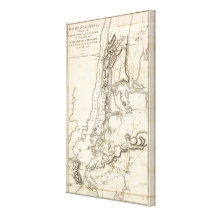 Island and New York Positions Stretched Canvas Print