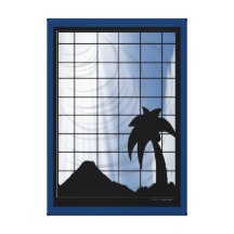 Island Breezes Original Stained Glass on Canvas Gallery Wrapped Canvas