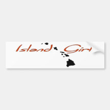 Island Girl - Hawaii Bumper Sticker