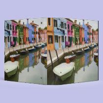 Island of Burano, Burano, Italy. Colourful 4 binders