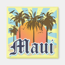 Island of Maui Hawaii Souvenir Refrigerator Magnets