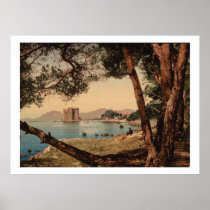 Island of Saint-Honorat Monastery, Cannes, France Print
