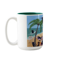 Island Summer Vacation Labradors Mugs