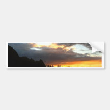 Island Sunset Bumper Sticker