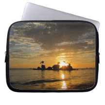 island sunset computer sleeve