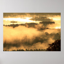Islands in Morning Fog Poster