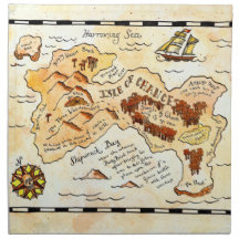 Isle of Chance Treasure Map Napkins