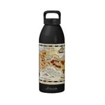 Isle of Chance Treasure Map Water Bottle