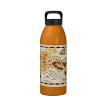 Isle of Chance Treasure Map Water Bottle
