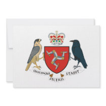 Isle of Man Coat of Arms Personalized Invites