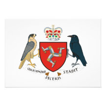 Isle of Man Coat of Arms Personalized Invites